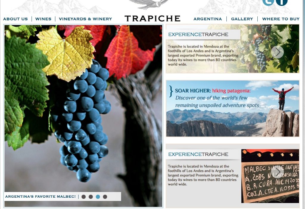 Trapiche Wines – Web Design